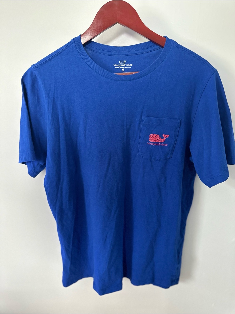 Vineyard Vines Boys XL 18 Blue Whale Pocket T-Shirt Tee
